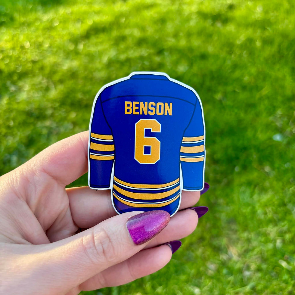 Thumbnail: Buffalo BLUE & GOLD Hockey Jersey Sticker