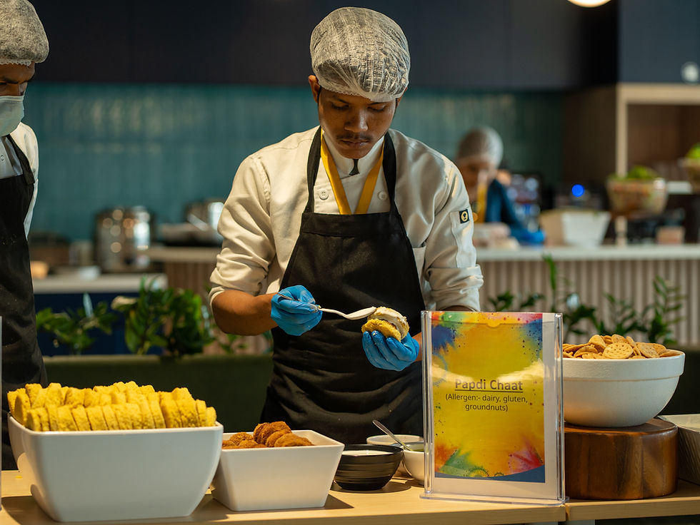 corporate cafeteria food preparation