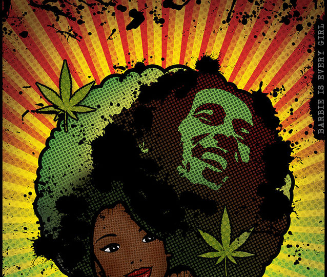 Barbie, bob marley
art