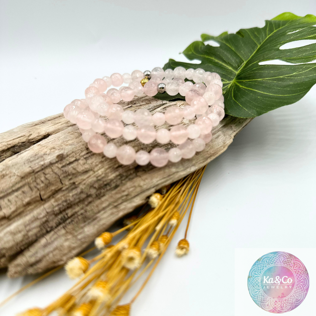Attract Love- Rose Quartz Bracelet-Unconditional Love-Forgiveness-Compassion