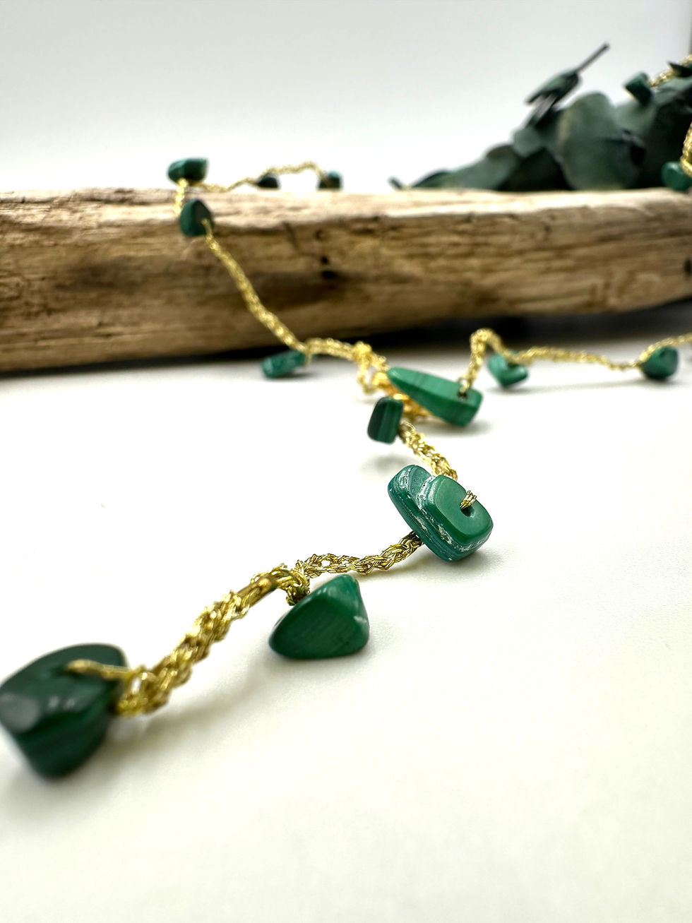 Thumbnail: Malachite Braided Necklace