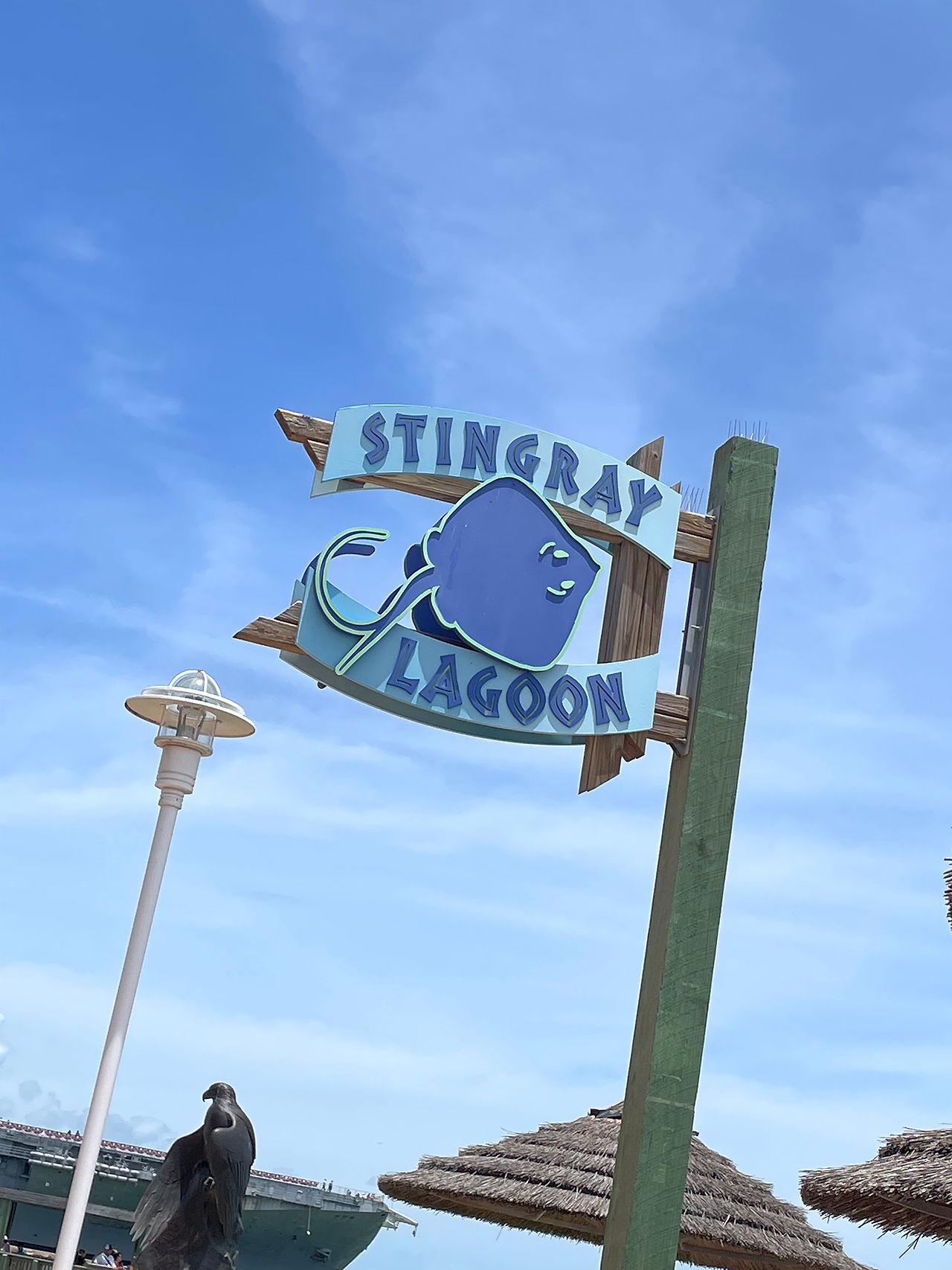 Stingray Lagoon Signage at Boardwalk Gardens at the Texas State Aquarium