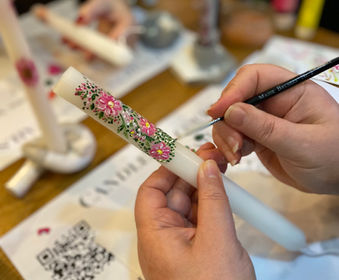 candle decorating is a perfect mindfulness activity, bookings are being taken for corporate work events & team building in Northamptonshire
