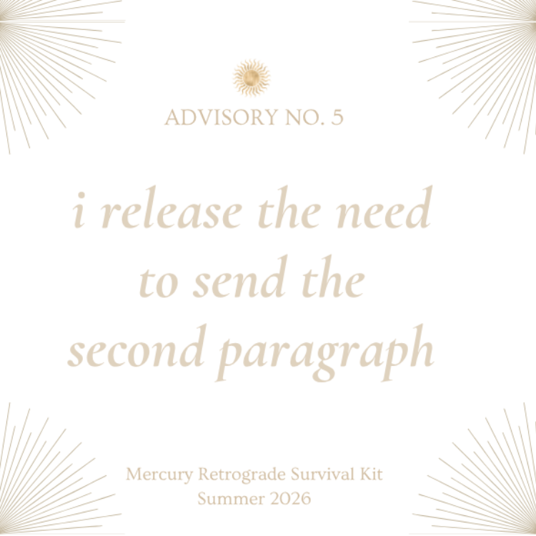 Thumbnail: Mercury Retrograde Survival Calendar - Summer 2026 | Printable Download