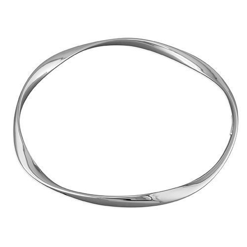 925 Sterling silver, Soft twist plain slave bangle
