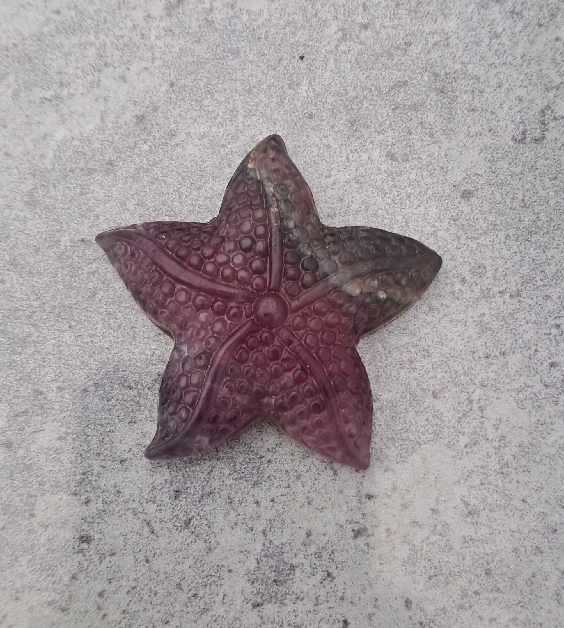 Flourite Starfish with black pouch