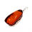 Thumbnail: 925 Sterling silver, Unique natural formed polished Amber pendant