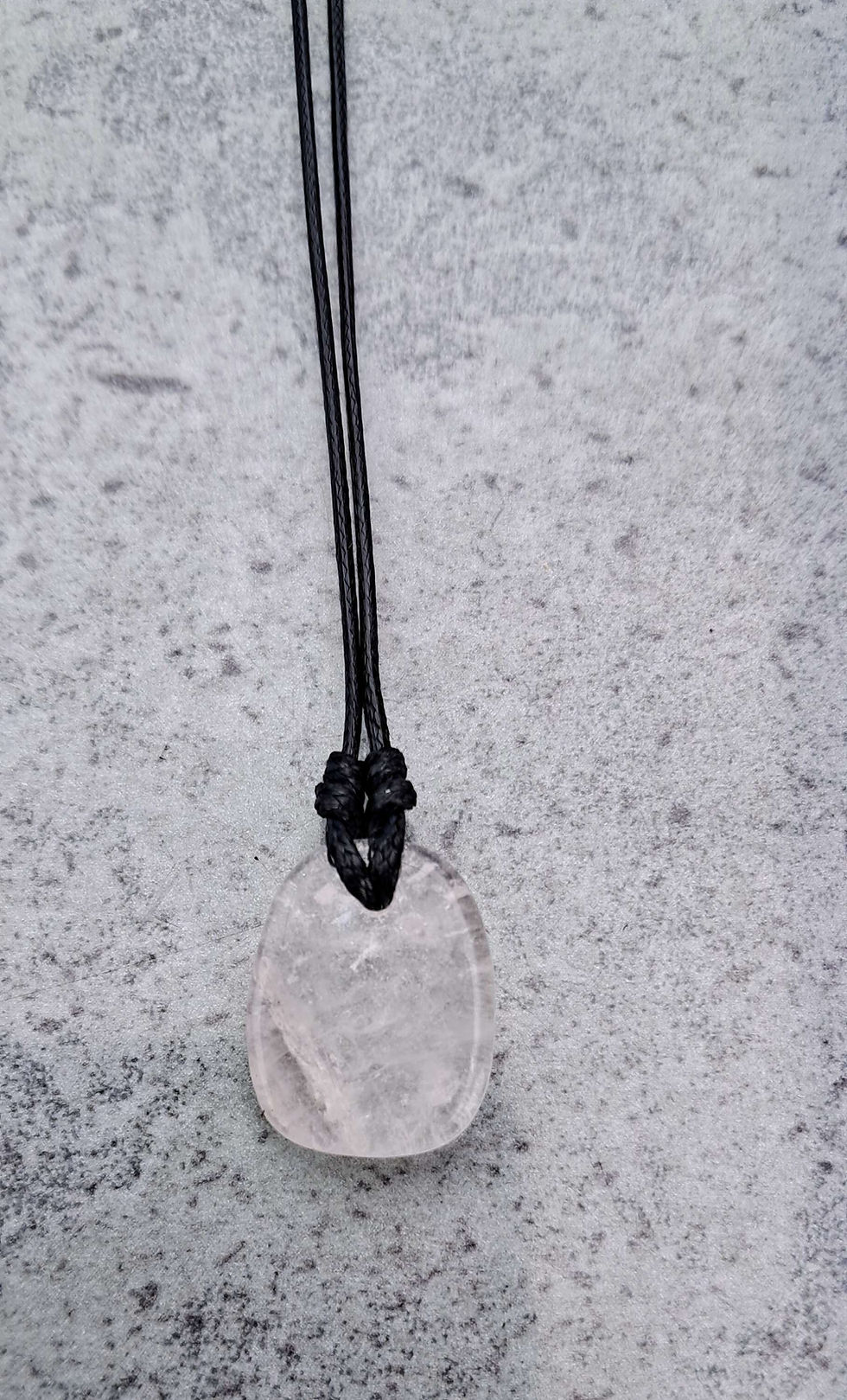 Thumbnail: Adjustable polished flat pebble necklace with box