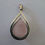 Thumbnail: 925 Sterling silver Rose Quartz pear cut cabochon pendant necklace with box