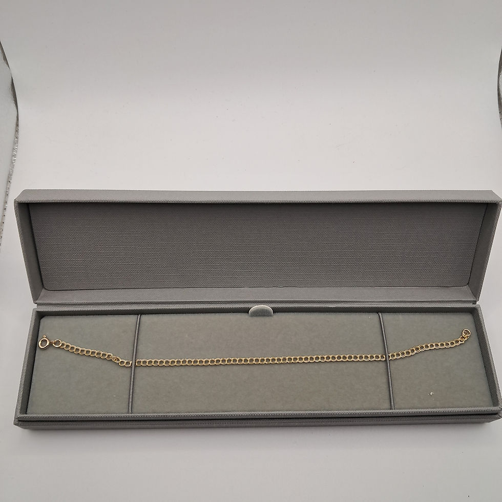 9ct Yellow Gold 3.15mm Double Curb 8.5"/21cm bracelet