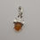 Thumbnail: 925 Sterling silver Genuine Cognac Baltic Amber fly bee pendant 