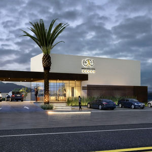 Render Fachada de ANGELES HOTEL & SUITES vista nocturna