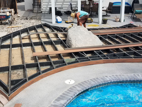 Deck build in mid-construction phase