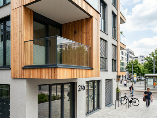 Bild einer Neubauimmobilie in der Innenstadt