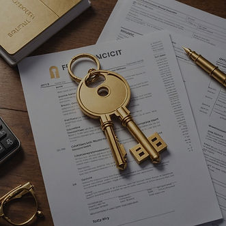 Keys laying on a Mortgage Application