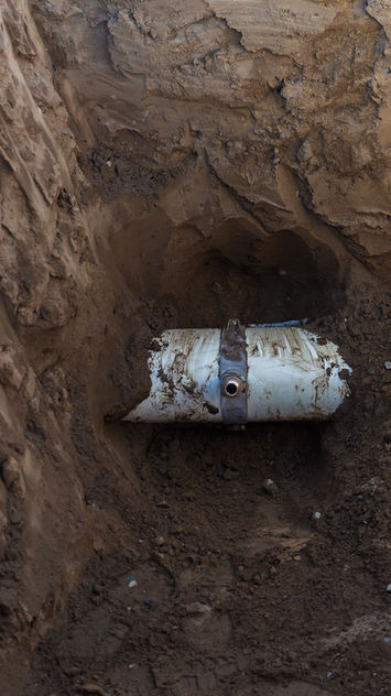 New service line tap on a water main