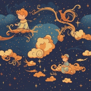 Magical Nursery Funny Cute Wallpaper Fabrics Decor for Kids