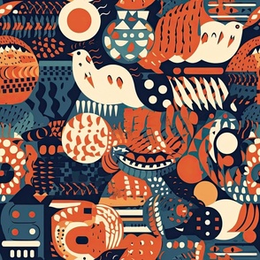 Mid-century wallpaper decor & fabric