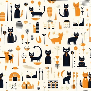 Mid-century wallpaper decor & fabric