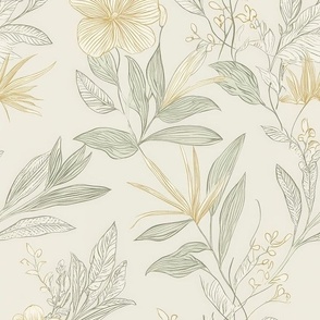 Heritage Botanical Light - Wallpaper, Decor & Fabric