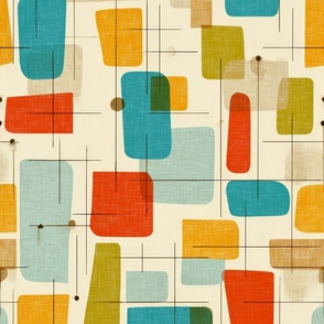 Mid-century wallpaper decor & fabric