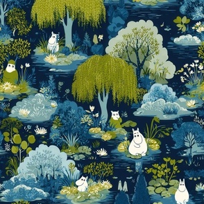 Magical Nursery Funny Cute Wallpaper Fabrics Decor for Kids