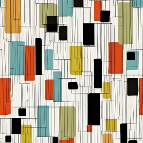 Mid-century wallpaper decor & fabric