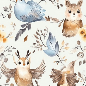 Magical Nursery Funny Cute Wallpaper Fabrics Decor for Kids