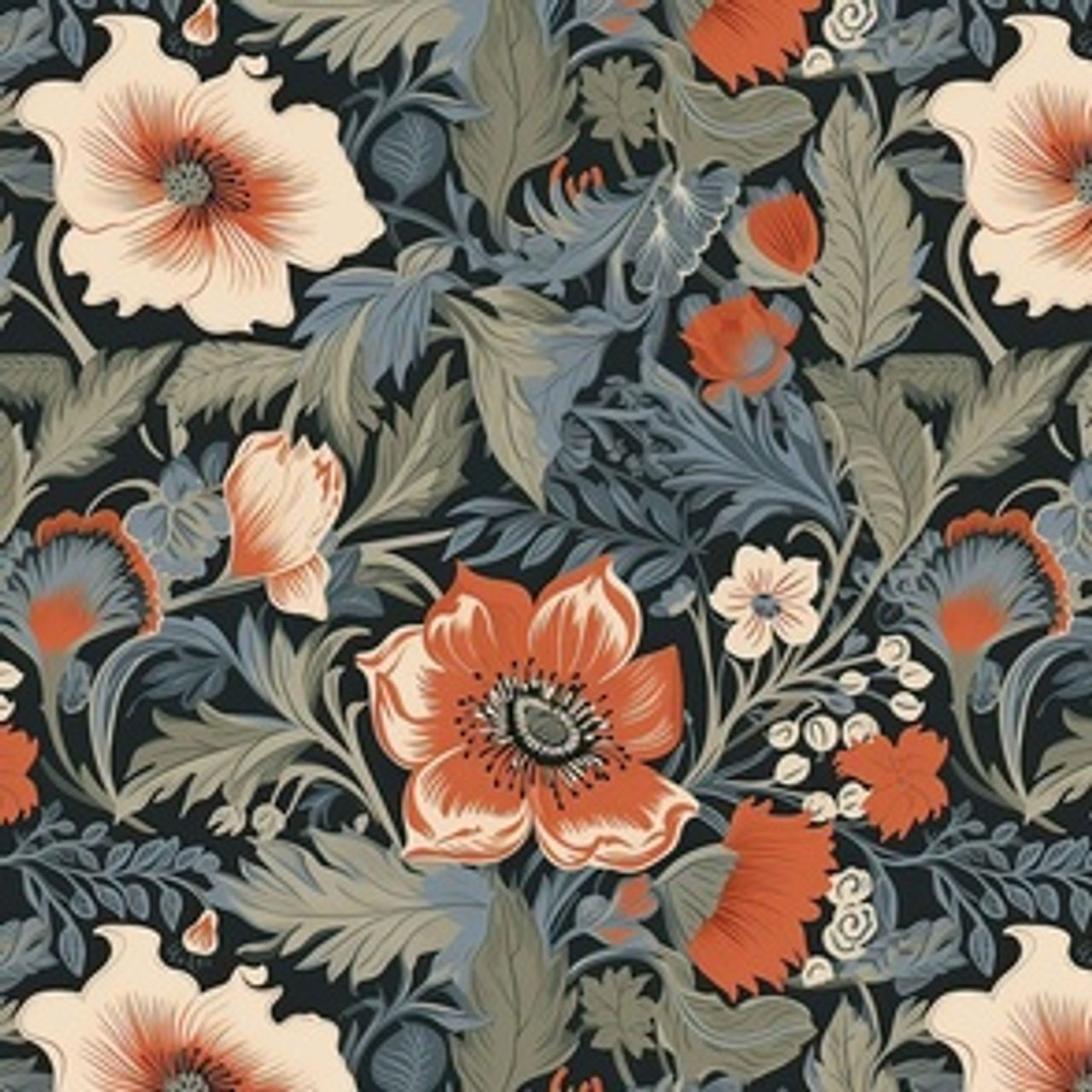 Folk Floral in trendy colors-6