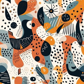 Mid-century wallpaper decor & fabric