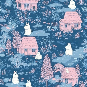 Magical Nursery Funny Cute Wallpaper Fabrics Decor for Kids