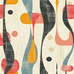 Mid-century wallpaper decor & fabric
