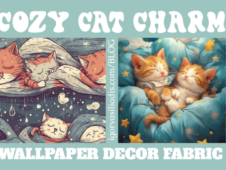 Cozy Cat Charm – Cat Wallpaper, Kitten Fabrics & Décor
