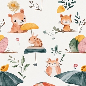 Magical Nursery Funny Cute Wallpaper Fabrics Decor for Kids