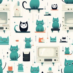 Mid-century wallpaper decor & fabric