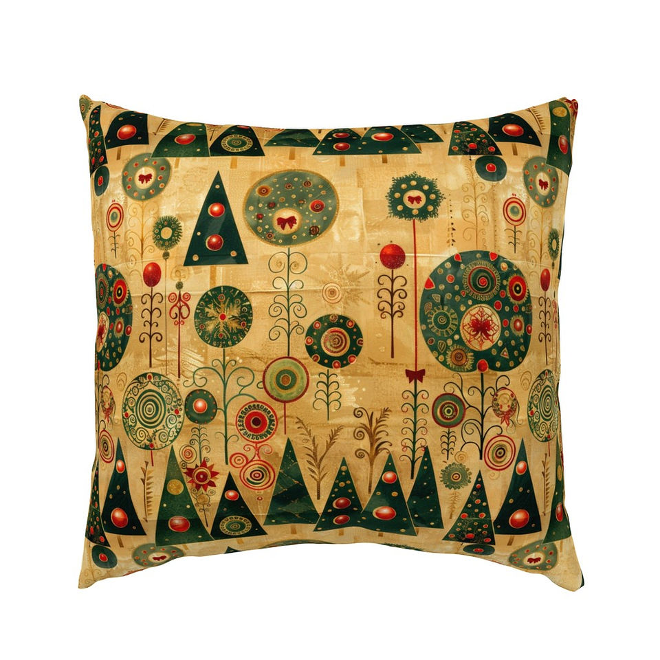 Christmas Theme On Gold-10 Euro Pillow Sham