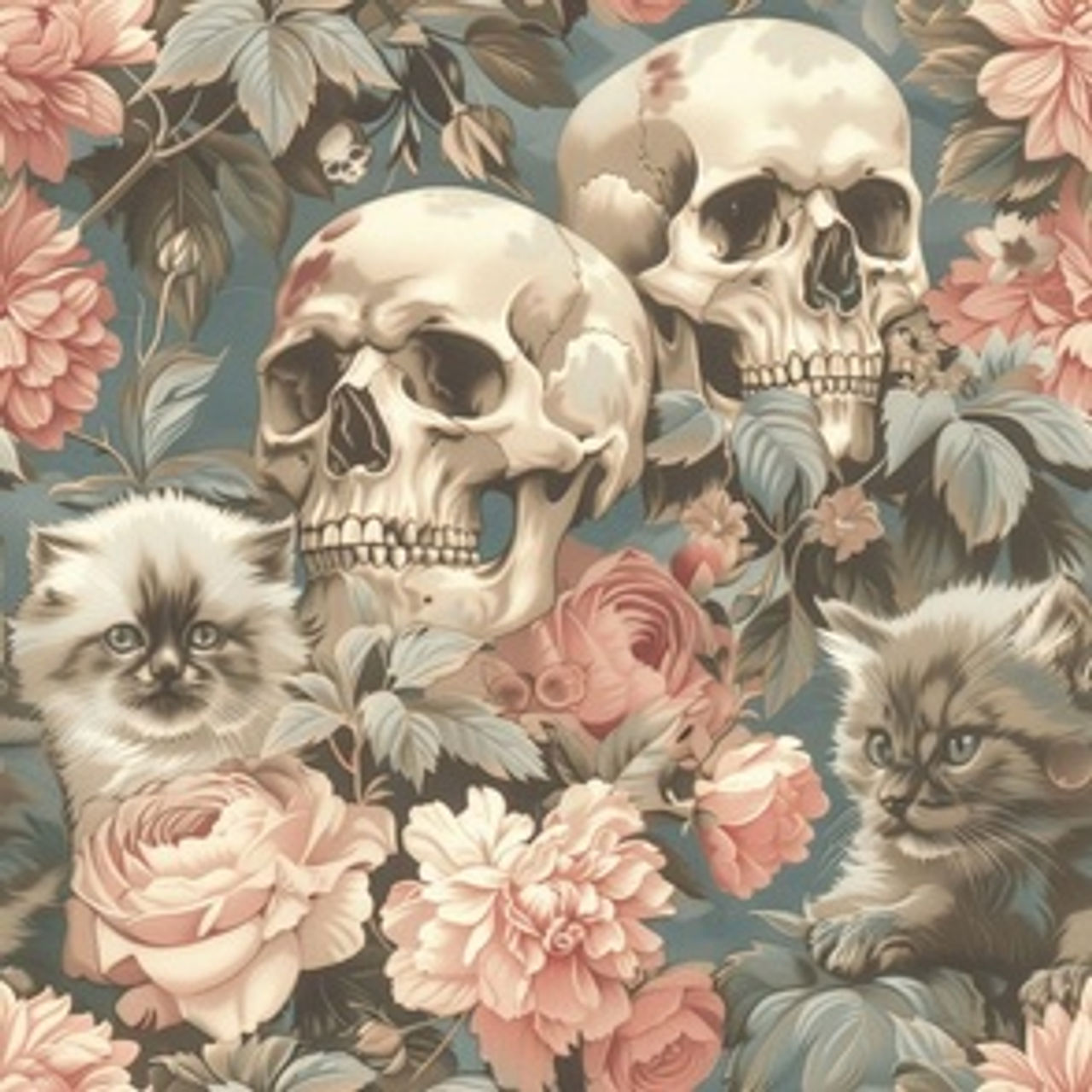 Witchy floral-5 by Igor Vasiliadis - Whimsigoth Halloween Carnival wallpaper and fabric