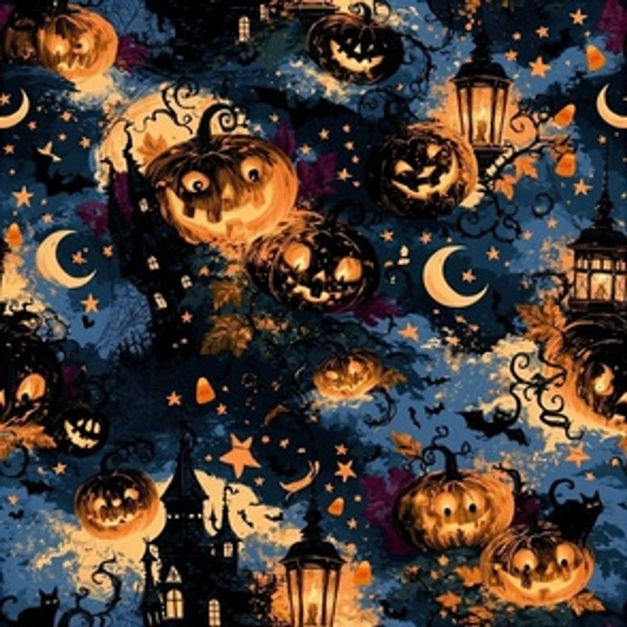 Whimsigoth Halloween Carnival-1 by Igor Vasiliadis - Whimsigoth Halloween Carnival wallpaper and fabric