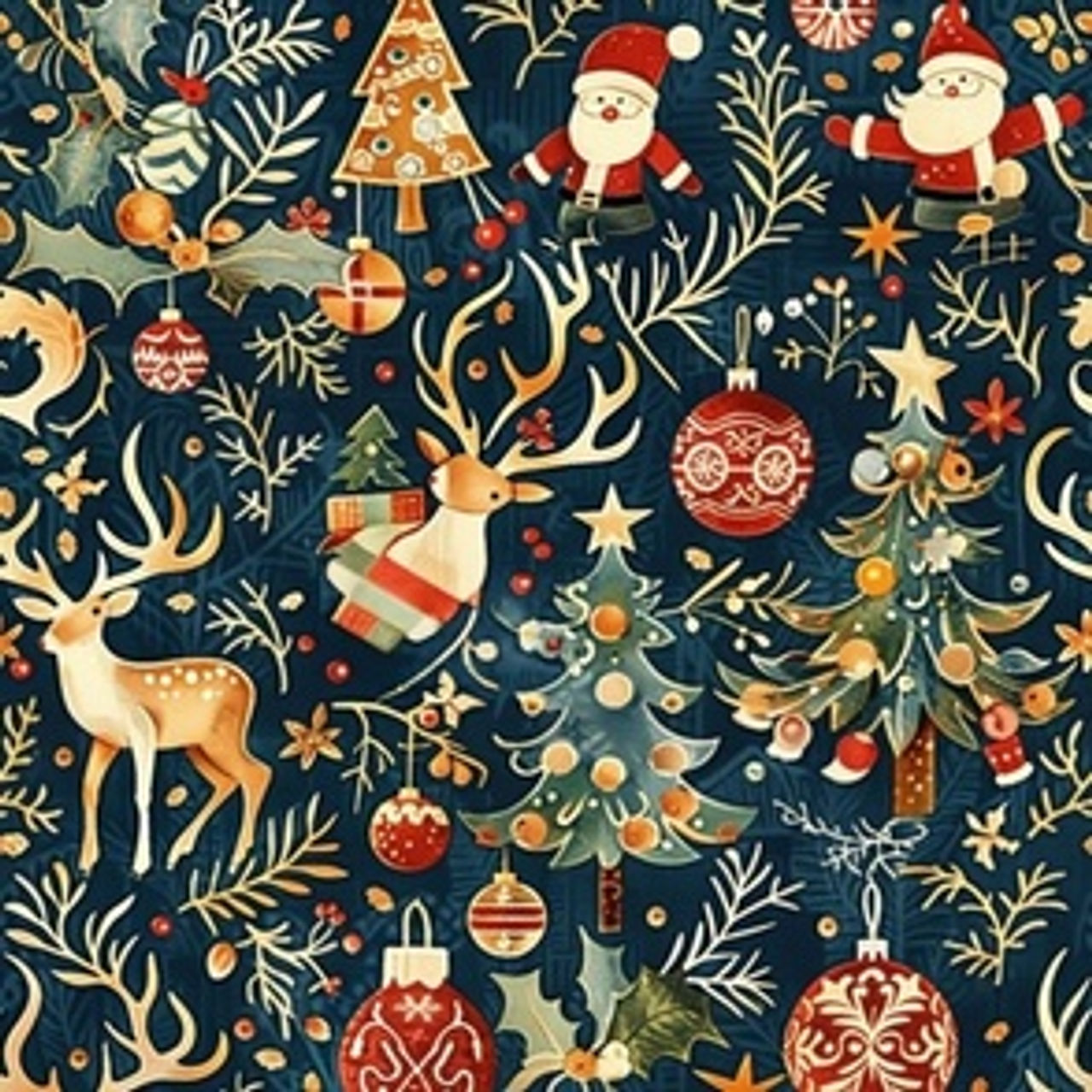 Vintage Christmas-9 by Igor Vasiliadis - Opulent Christmas Heritage wallpaper and fabric