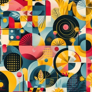 Mid-century wallpaper decor & fabric