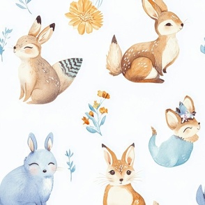 Magical Nursery Funny Cute Wallpaper Fabrics Decor for Kids