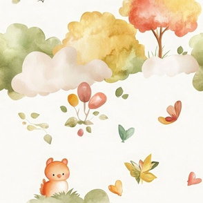 Magical Nursery Funny Cute Wallpaper Fabrics Decor for Kids