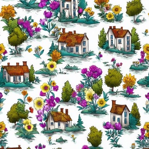 Magical Nursery Funny Cute Wallpaper Fabrics Decor for Kids