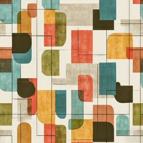 Mid-century wallpaper decor & fabric