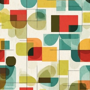 Mid-century wallpaper decor & fabric