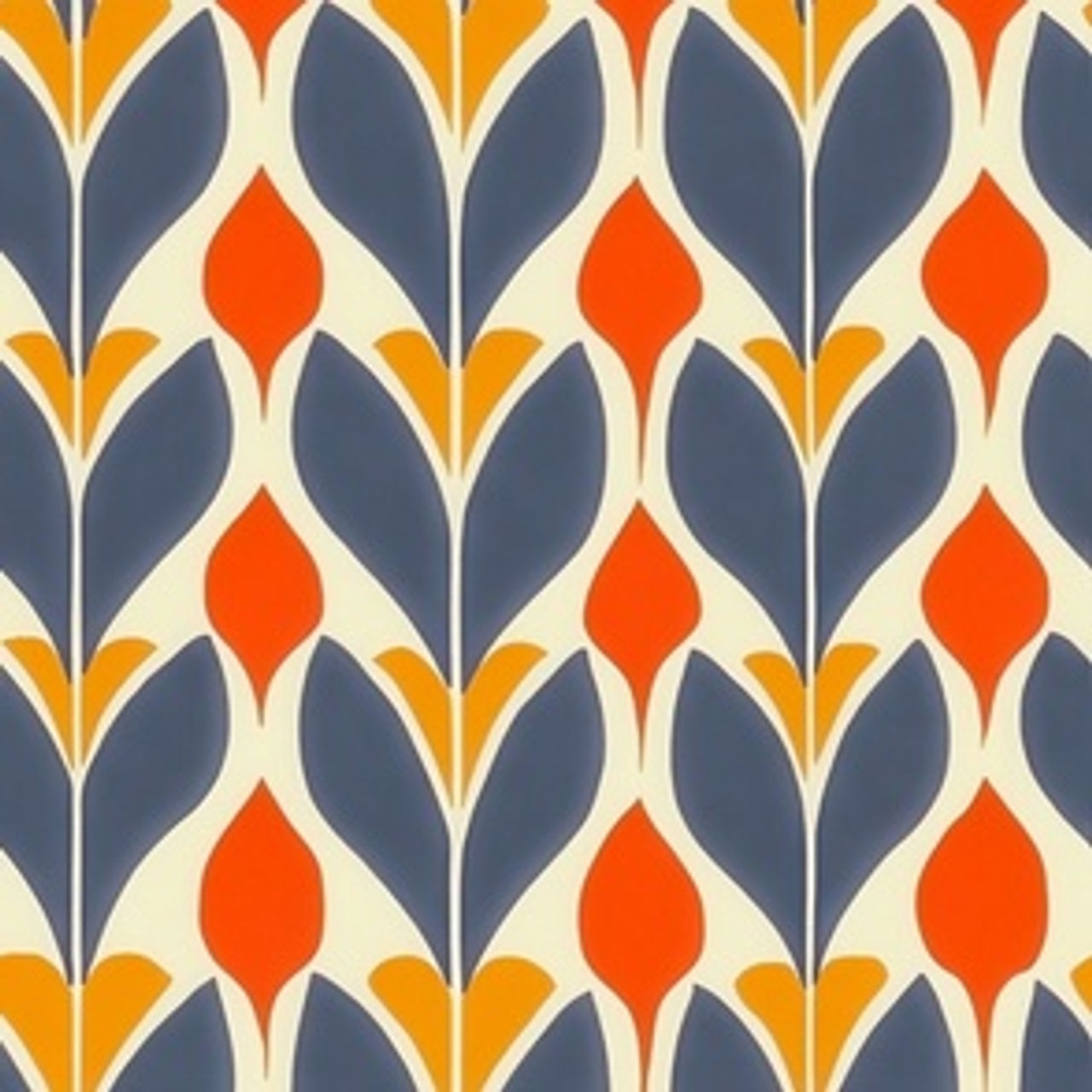 Caribbean Naive-9 by Igor Vasiliadis - Heirloom Block Print Garden wallpaper and fabric