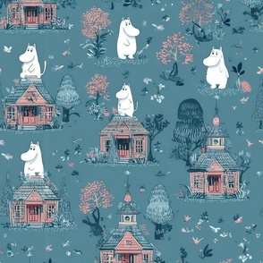 Magical Nursery Funny Cute Wallpaper Fabrics Decor for Kids