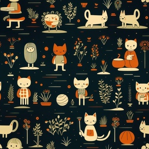 Mid-century wallpaper decor & fabric