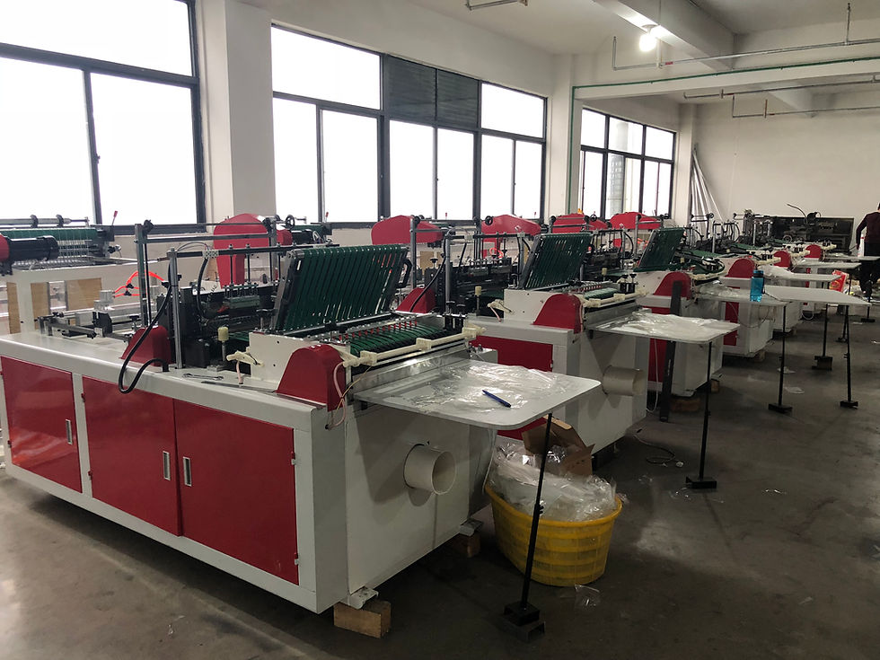 Computerized Double line automatic pvc film ARC Bag making machine