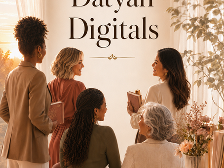 Women gather in a warmly lit room, exuding a sense of unity and collaboration at Datyah Digitals.